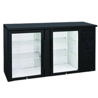 Anvil BBZ0200 Back Bar Refrigerator 2 Door - Black - BBZ0200