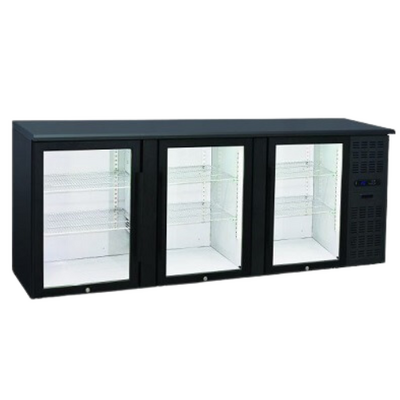 Anvil BBZ0300 Back Bar Refrigerator 3 Door - Black - BBZ0300