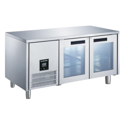 Glacian BCG61420 - 2 Door Glass Underbench Fridge - BCG61420