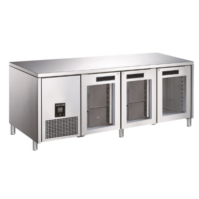 Glacian BCG61885 - 3 Door Glass Underbench Fridge - BCG61885
