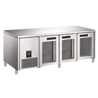 Glacian BCG72476 - 3 Door Glass Underbench Fridge - BCG72476