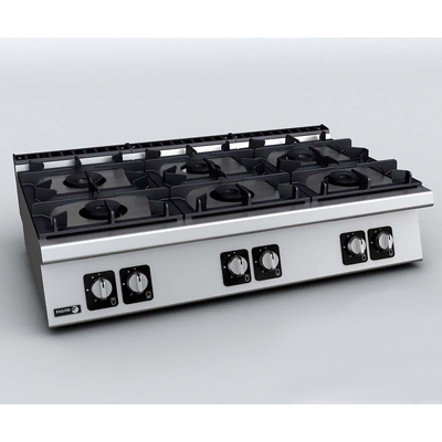 Fagor C-G760H - Bench Top 6 Gas Burners - NG  - C-G760H