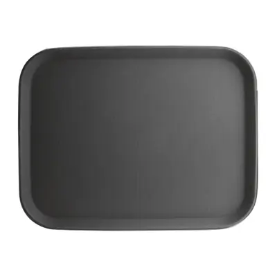 Olympia Kristallon Rectangular Tray Black Anti-Slip Plastic 356x458mm - C559