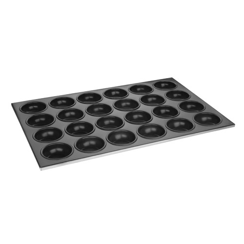 Vogue Aluminium Non Stick 24 Cup Muffin Tray 525x360x35mm - C564