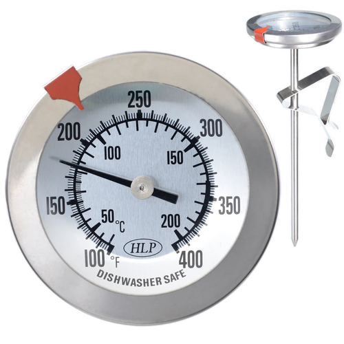 Candy-Fry Dial Thermometer for Candy or Oil Temp w/ Safety Clip - CANDY-FRY