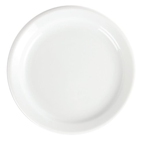 Olympia Whiteware Narrow Rimmed Plate - 180mm 7" (Box of 12) - CB487