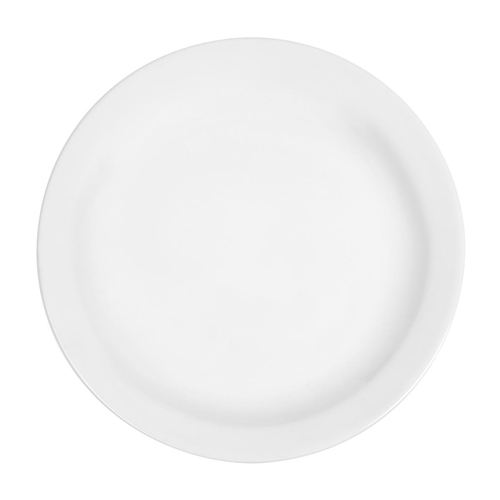 Olympia Whiteware Narrow Rimmed Plate - 200mm 8" (Box of 12) - CB488