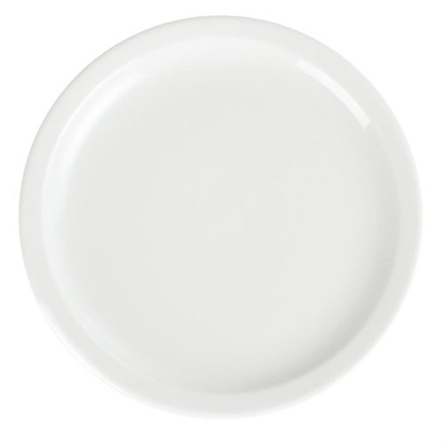 Olympia Whiteware Narrow Rimmed Plate - 230mm 9" (Box of 12) - CB489
