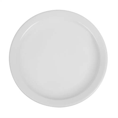 Olympia Whiteware Narrow Rimmed Plate - 250mm 10" (Box of 12) - CB490