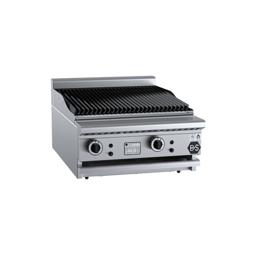 B+S Black CBR-6BM Gas Char Broiler 600mm - Bench Mounted - CBR-6BM