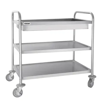 Vogue Deep Tray Clearing Trolley 3 Tier 940x855x535mm - CC365
