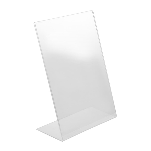 Menu Holder A4 Leanback Portrait Acrylic - CC445