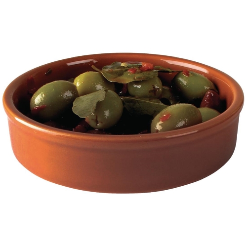 Olympia Porcelain Rustic Mediterranean Dish Large 134x30mm (Box of 6) - CD741