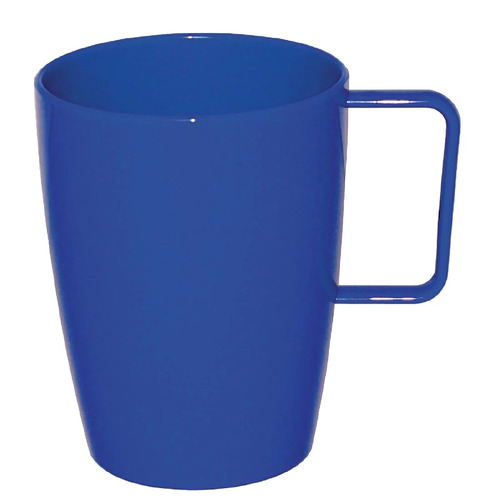 Olympia Kristallon Polycarbonate Handled Cups Blue - 284ml 10oz (Box of 12) - CE288