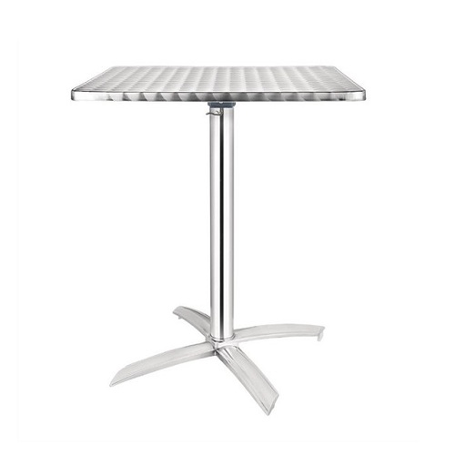Bolero Flip-Top Square Table Stainless Steel 600mm - CG838
