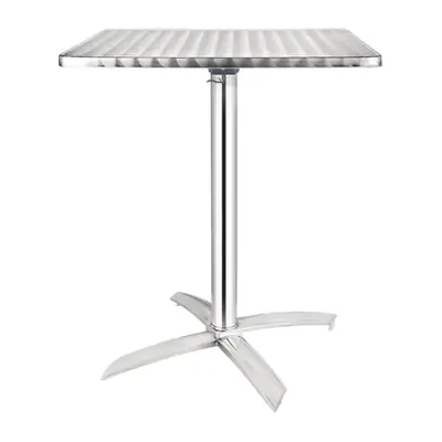 Bolero Flip-Top Square Table Stainless Steel 600mm - CG838