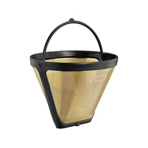 Cilio Gold Coffee Filter 24carat Gold Plated Suitable for Filter Size 2 10.5x8cm - CIL-116014