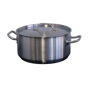 Forje 12.9 Litre Stainless Steel Low Casserole Pot with Lid - CL13