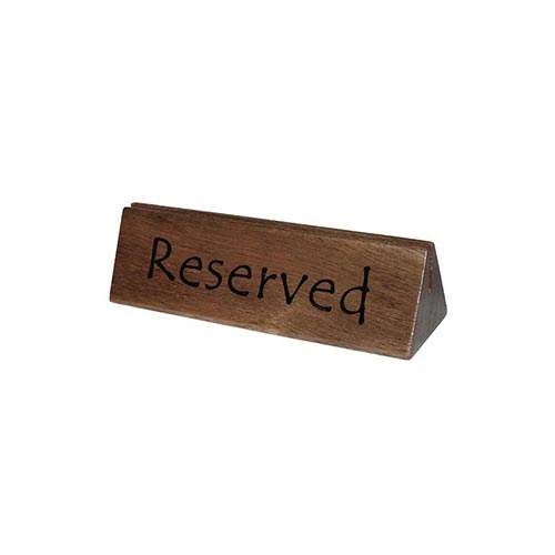 Wooden Menu Holder & Reserved Sign - CL381