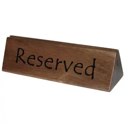 Wooden Menu Holder & Reserved Sign - CL381