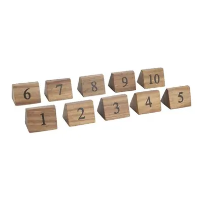 Olympia Acacia Table Number Signs Numbers 1-10 - CL392