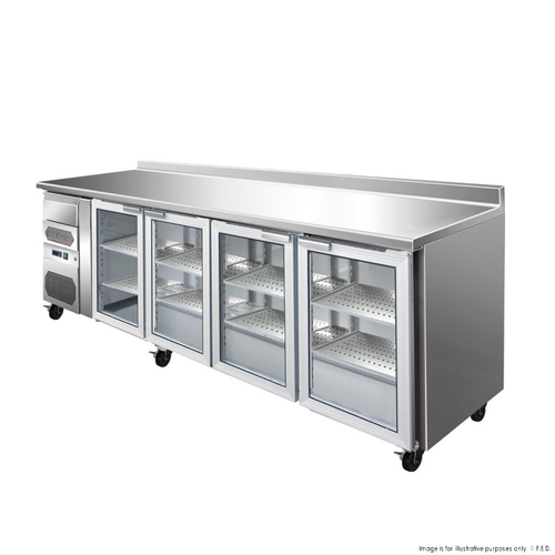 Thermaster CM25G - Four Glass Door Bar Fridge 2505mm - CM25G