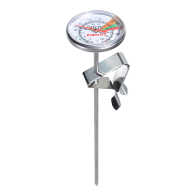 Coffee-Pro Milk Frothing / Food Heating Thermometer w/ Long Probe & Clip - COFFEEPRO
