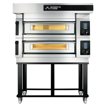 Moretti Forni SerieS COMP S100E/2/S Double Deck Pizza Oven on Stand - COMPS100E-2-S
