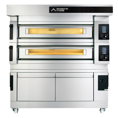 Moretti Forni SerieS COMP S120E/2/L Double Deck Pizza Oven on Prover - COMPS120E-2-L