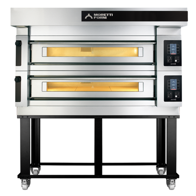 Moretti Forni SerieS COMP S120E/2/S Double Deck Pizza Oven on Stand - COMPS120E-2-S