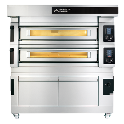 Moretti Forni SerieS COMP S125E/2/L Double Deck Pizza Oven on Prover - COMPS125E-2-L
