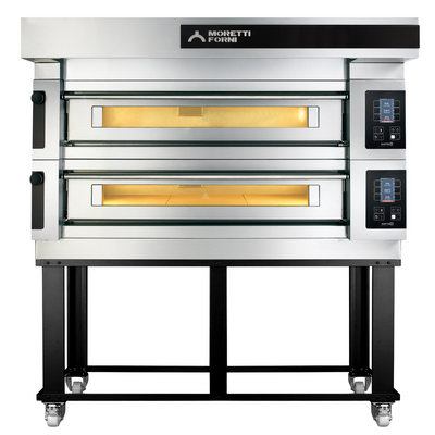 Moretti Forni SerieS COMP S125E/2/S Double Deck Pizza Oven on Stand - COMPS125E-2-S