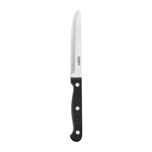 Olympia Rounded Steak Knife Black 215mm (Box of 12) - CS716