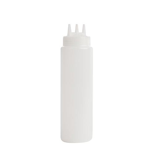 Squeeze Bottle Tripple Nozzle 682ml - Clear - CW725