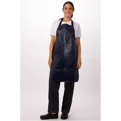 Short PVC Bib Apron - Navy - CWPVS-NAV - CWPVS-NAV