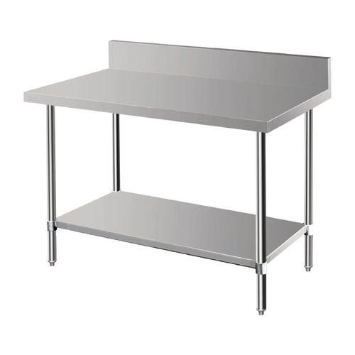 Vogue Premium Stainless Steel Table with Splashback - 600 x 600 x 900mm - DA337