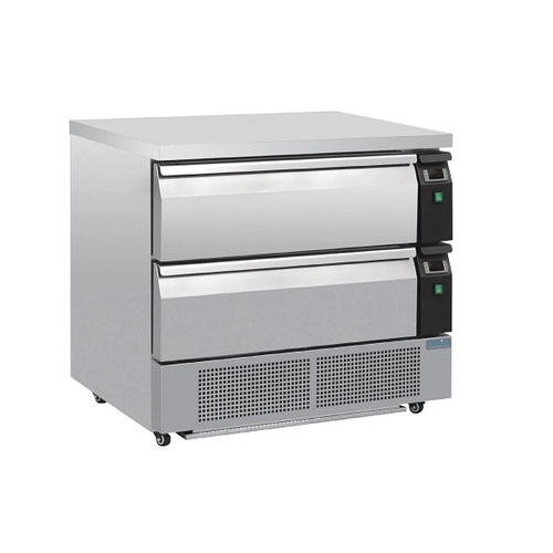 Polar DA996-A U-Series Double Drawer Counter Fridge Freezer 4xGN - DA996-A
