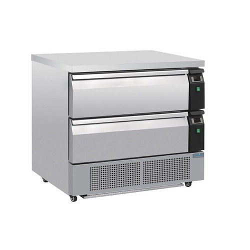 Polar DA996-A U-Series Double Drawer Counter Fridge Freezer 4xGN - DA996-A