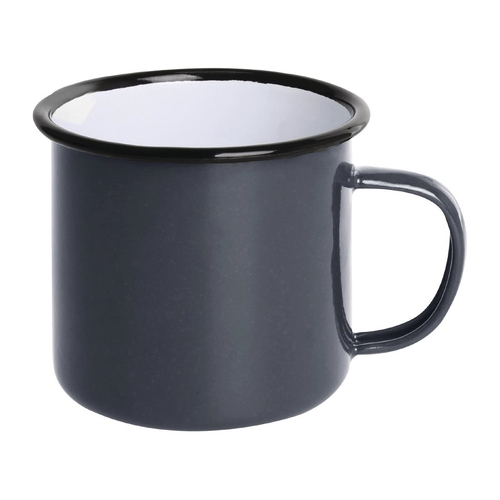 Olympia Enamel Mugs Grey 350ml (Box of 6) - DC397