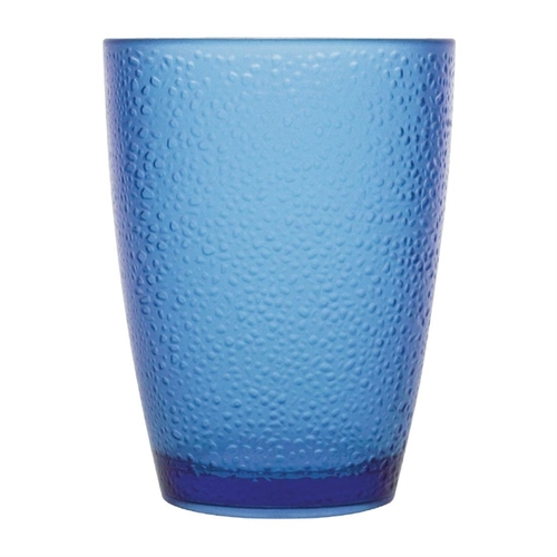 Olympia Kristallon Polycarbonate Pebbled Tumbler Blue 275ml (Box of 6) - DC929