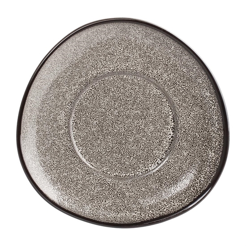 Olympia Mineral Triangular Cappuccino Saucer Grey Stone 150mm (Box of 6) - DF182