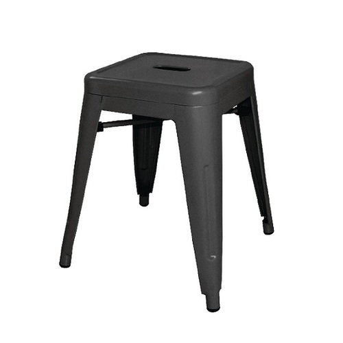 Bolero Low Metal Bar Stools Black (Pack of 4) - DL880