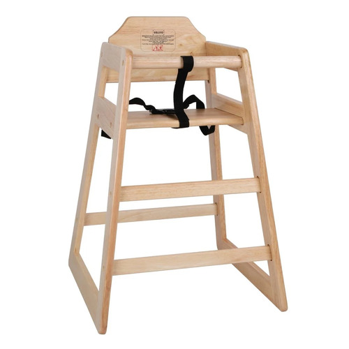 Bolero Wooden High Chair Natural Finish - DL900