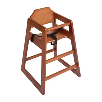 Bolero Wooden High Chair Dark Wood Finish - DL901