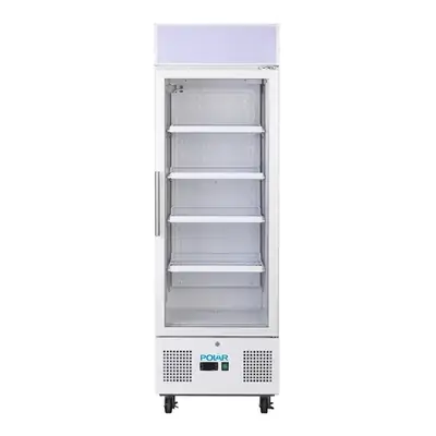Polar DM075-A G-Series Upright Display Fridge White 218Ltr  - DM075-A
