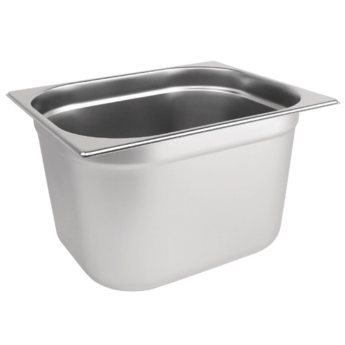 Vogue Stainless Steel 1/2 Gastronorm Tray 200mm 12Ltr - DN712