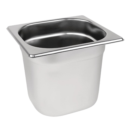 Vogue Stainless Steel 1/6 Gastronorm Tray 150mm 2.2Ltr - DN725