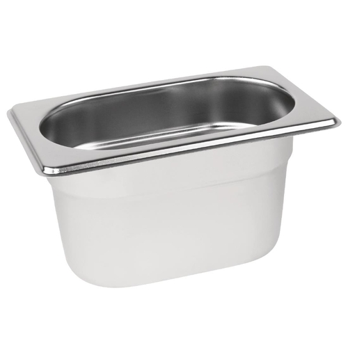 Vogue Stainless Steel 1/9 Gastronorm Tray 100mm 800ml - DN728