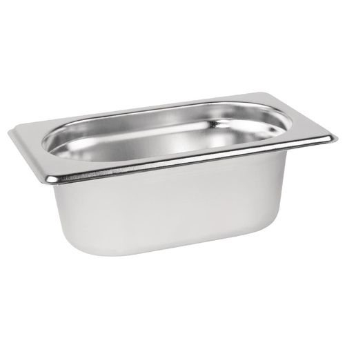 Vogue Stainless Steel 1/9 Gastronorm Tray 65mm 600ml - DN730