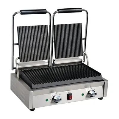 Apuro DY994-A Bistro Double Contact Grill Ribbed/Ribbed 15amp - DY994-A
